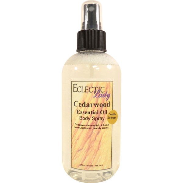 Cedarwood Essential Oil Body Spray (Double Strength), 8 ounces