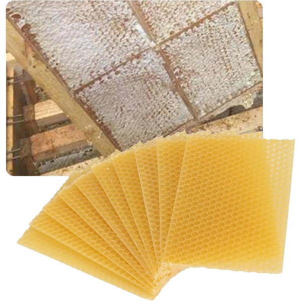 30 Honeycomb Sheets Bee Wax Foundation Beehive Frames for Beekeeping