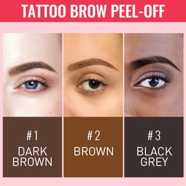 2PCS Easy Peel Off Eyebrow Gel Kit, Brow Peel Off Gel for Women,Waterproof Long-lasting,Sweatproof,Natural Brows Color,For Fuller & Defined Looking Brows,DIY at Home(DarkBrown)