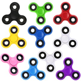 Dilabnba 10 Pack Fidget Spinner Toy Bulk for Kids Teens Adults, Metal Tri-Spinner Stainless Steel Bearing High Speed Spin, Sensory Finger Toys Gifts for Party Favors Classroom Stress Relief