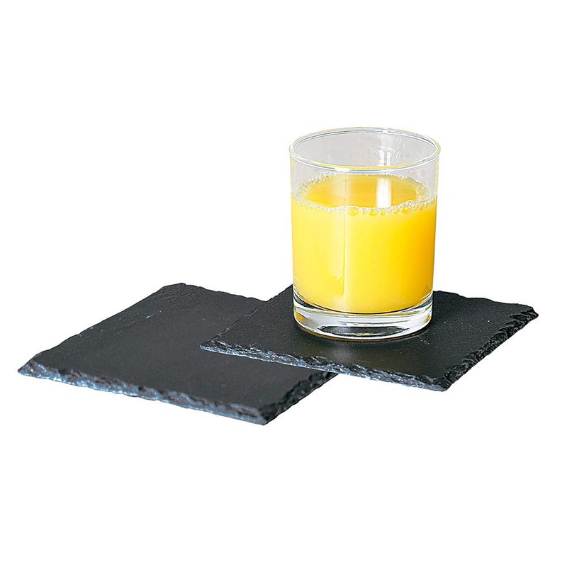 KESPER 38110 Slate Coasters 13 x 13 cm Pack of
