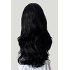 Black 3/4 Hair Piece (Half Wig), Wavy, Long: Jessie jet