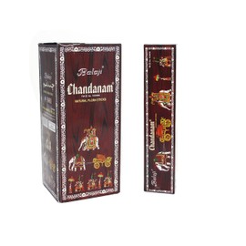 Balaji Chandanam Sandalwood Natural Flora Incense Sticks, (12 units x 15 sticks)