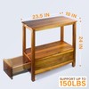 ENKEZI Narrow End Table with Drawer and Shelf – Slim