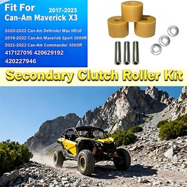 Upgraded Secondary Clutch Roller Kit for Can-Am Maverick X3 2017-2023, Defender HD10/Commander 1000R/Sport 1000R - Tool-Free Install, Replaces OEM 417127016, 420629192, 420227946