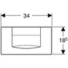 Geberit Push Plate for Front Flush White 200F 115222111