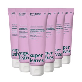 ATTITUDE Moisture Rich Hair Conditioner, For Dry and Damaged Hair, Naturally Derived Ingredients, Vegan Detangler, Dermatologiocally Tested, Quinoa and Jojoba, 240 mL (Pack of 6)