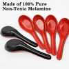 LATRAT 8 Pcs Chinese Won Ton Soup Spoons Plastic Asian