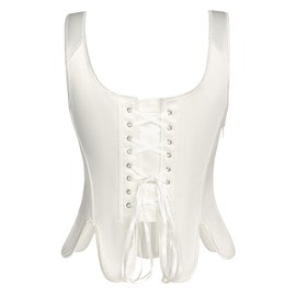 Scarlet Darkness White Corset Top Renaissance Costume Women Medieval Renaissance Corset White Size 8