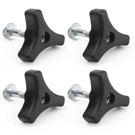 4 Sets Lawn Mower Handle Bolts,Triangle Handle Knob,Universal Lawnmowers Handle Wing Nut and Bolt Replacement Parts for Honda and Most Lawn Mower Machine Accessories Supplies