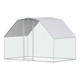 Belinova Chicken Coops Large Metal Chicken Coop Walk-in Poultry Cage Chicken Run for 6-10 Chickens Durable Chicken House/cage with Waterproof and Anti-UV Cover