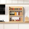 ROMGUAR CRAFT 3 Tier Bamboo Spice Rack, Countertop or Wall