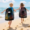 KKONHII 2Pcs Large Mesh Beach Bag Drawstring Toys Bag, Reusable