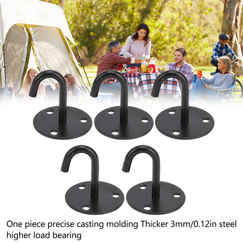 5Pcs Heavy Duty Fixed Pad Eye Plate Thickened Black 304