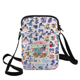 WZMPA Funny Eeyore Crossbody Bag Eeyore Fans Gifts Let The Magic Blossom Eeyore Shoulder Bag Eeyore Merchandise (Blossom Eeyore CB)