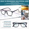 VIDEBLA Progressive Multifocus Reading Glasses Blue Light Blocking Women/Men,Computer Readers