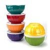 Yalin Melamine Bowls Set, 6 Inch 100% Melamine Cereal/Soup/Salad Bowls,