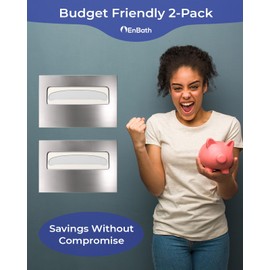 Toilet Seat Cover Dispenser Wall Mount (2-Pack) - Stainless Steel Commercial Toilet Seat Cover Holder with Enhanced Design for Easy Loading, Secure Fit, and Improved Mounting, by EnBath