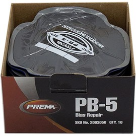PREMA PB-5 Bias Tire Patch, 10 Units of 4-3/4 inch 4 Ply Vulcanizing Bias Tire Patches for Passenger and Truck Bias Tire Repair