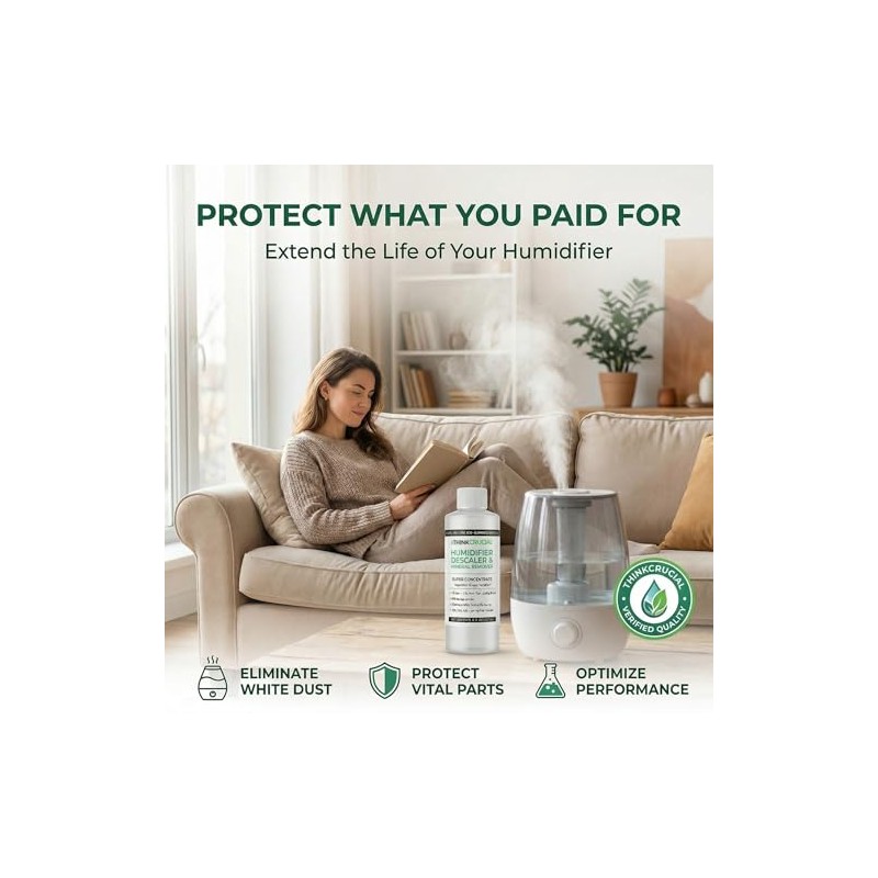 Think Crucial Humidifier Descaler – Effective White Dust Removal