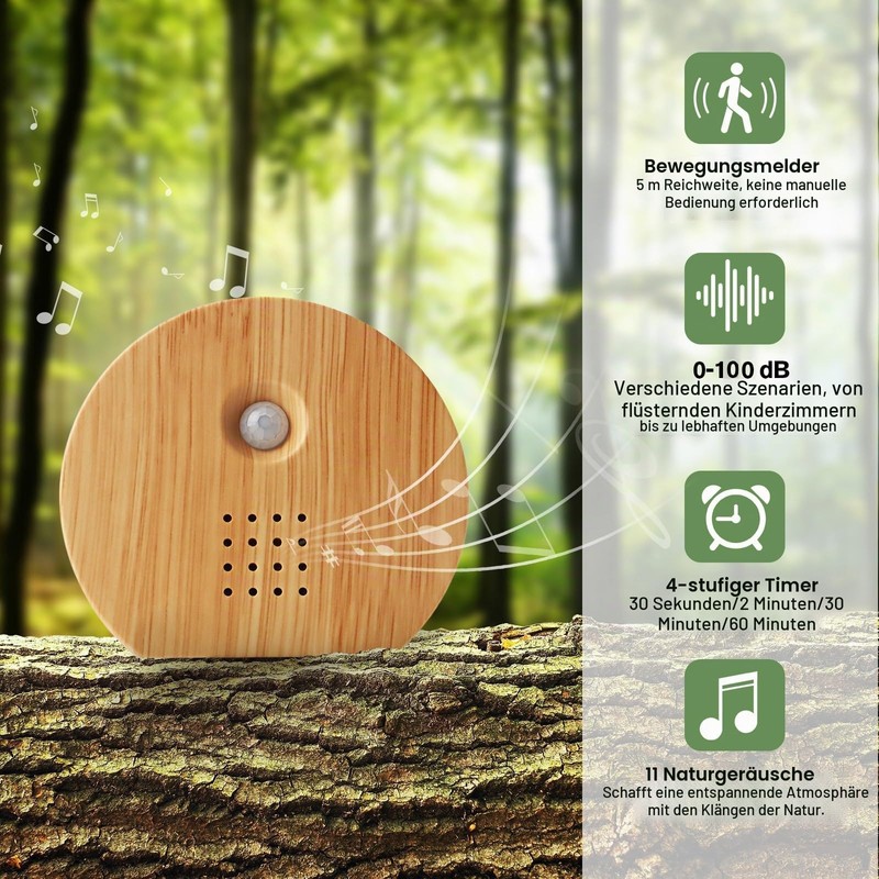 Bird Chirping Motion Sensor Box, Birdsong, Natural Sounds Box with