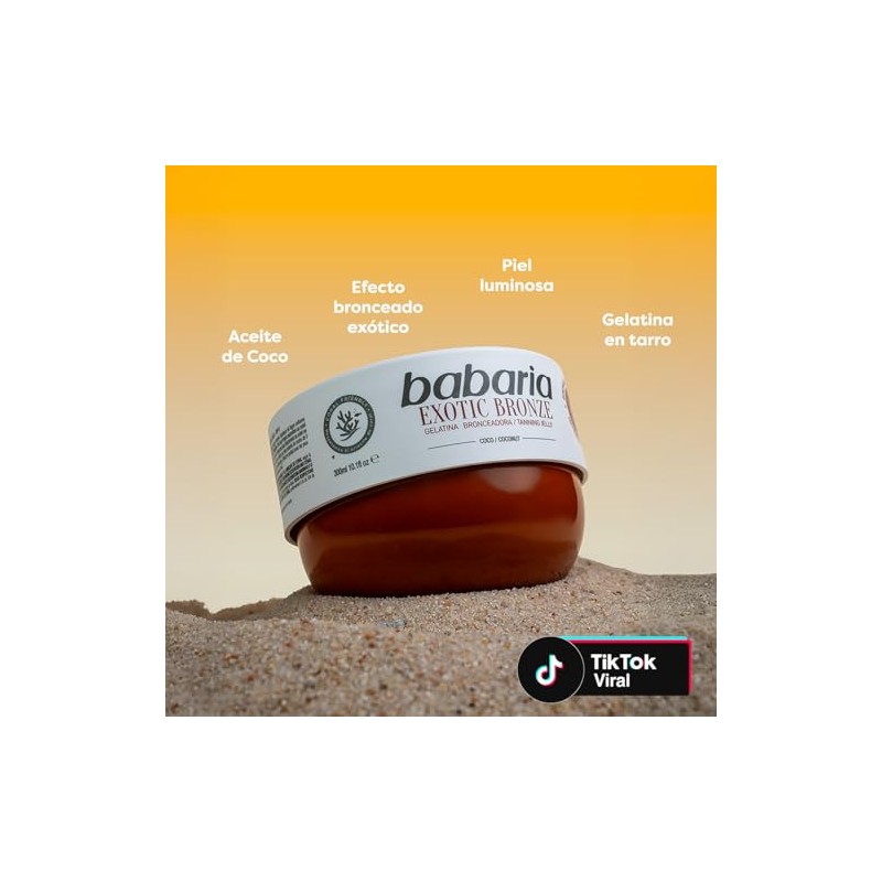Babaria unisex exotic bronze coconut oil tanning jelly, SPF 0,