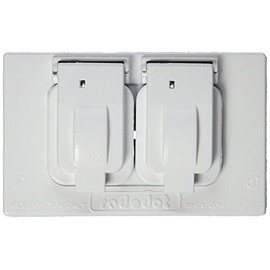 Thomas & Betts CS312WH Red Dot Single Gang Duplex Outlet Kit, White