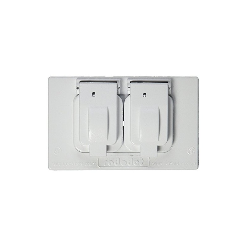 Thomas & Betts CS312WH Red Dot Single Gang Duplex Outlet