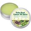 Poke Root Castor Oil Salve, Organic Lymphatic Support Massage Balm,
