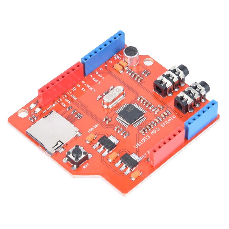 VS1053B Recording/Power Amplifier MP3 Music Shield Board with Memory Card