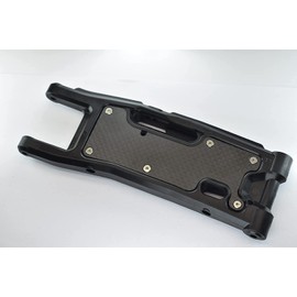 Carbon Fiber Dust Proof Rear Suspension Arm Protection Plate Cover for Traxxas 1/8 4WD Sledge Monster Truck