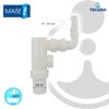 tecuro -58750- Appliance siphon for washing machines and dishwashers, compatible