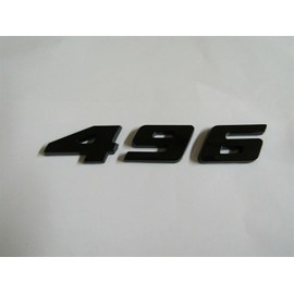 GLOSS BLACK 496 ENGINE ID EMBLEMS - SET OF 3 NUMBERS