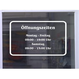 Don Cappello Opening Hours Classic Window Lettering Sticker Advertising Shop Shop White Width 25 cm