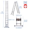 5M(2.5+2.5) M Telescoping Ladder Stainless Steel One-Button Retraction Extension System