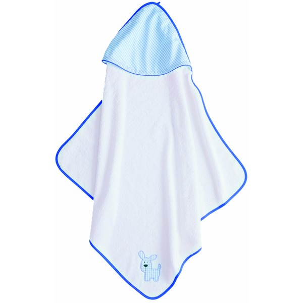 Smithy Fashion Lucky Dog 1403024-600 Hooded Towel 100 x 100 cm White / Blue