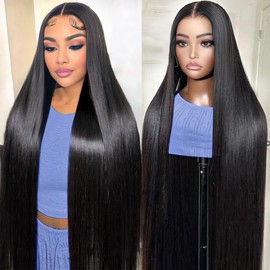 30inch Lace Front Wig Human Hair 13x6 Lace Front Wigs Human Hair 220 Density Black Straight Wigs Human Hair for Black Women