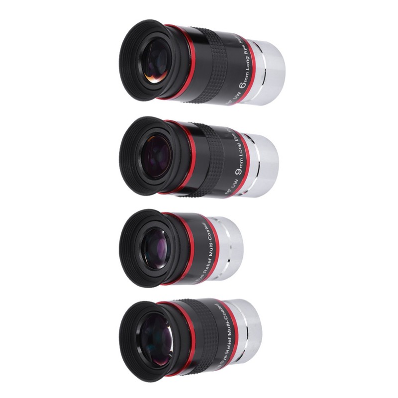 1.25" 68° Ultra Wide Angle FMC Eyepiece Kit 6+9+15+20mm for
