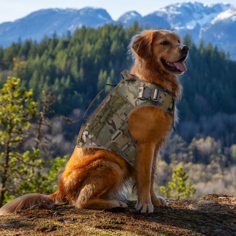 Tactical Dog Harness for Medium Large Dogs No Pull Adjustable
