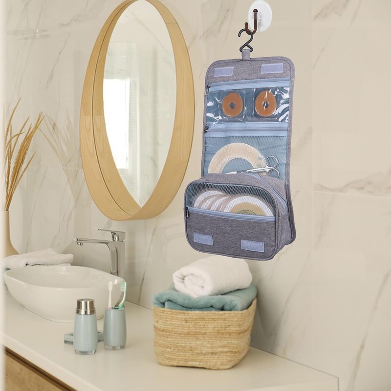 Ostomy Colostomy Travel Bag,Hanging Organizer Bag Accessory Storage Bags Pouch