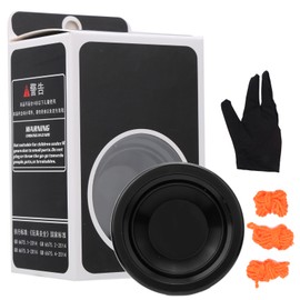 Alloy Yoyo Ball Competition Yoyo Toy with 3pcs Replacement Yoyo Strings Glove SetBlack