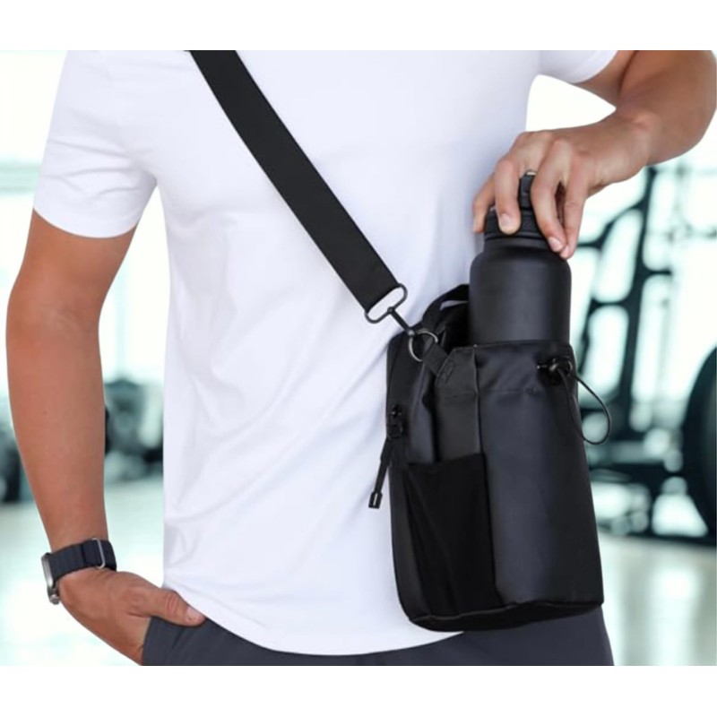 Strinologym Bolsa magnetica gym, con porta termo, resiste hasta 4