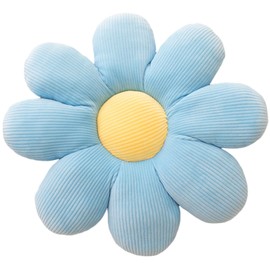 PORUPAEL 38cm Flower Pillow, Daisy Cushion, Flower Cushions For Kids, Cute Flower Pillows, Flower Sofa Pillows Flower Floor Pillow Seating Cushion Cute Flower Cushion Flower Seating Cushion (Blue)