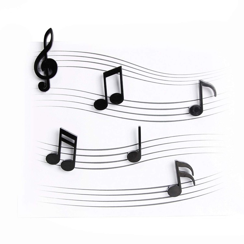 Magnets Mix of Notes Black - Great Gift for Musicians