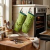 Zhehao 2 Pcs 3D Alligator Souvenir Oven Mitts Green Alligator