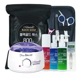 Xholic Gold 블랙골드 왁싱 풀세트 셀프왁싱 브라질리언 겨드랑이 팔 다리털 제모 워머기 가위 전후처리제X홀릭골드800g [남성 브라질리언 전문 홀릭 왁스맨500g+왁] Black Gold Waxing Full Set Self-Waxing Brazilian Underarm Arm Leg Hair Removal Warmer Scissors Pre-Post Treatment X Holic Gold 800g [Men's Brazilian Special