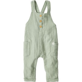 little planet by carter's Baby Organic Cotton Gauze Overall, Moss Green, 6M