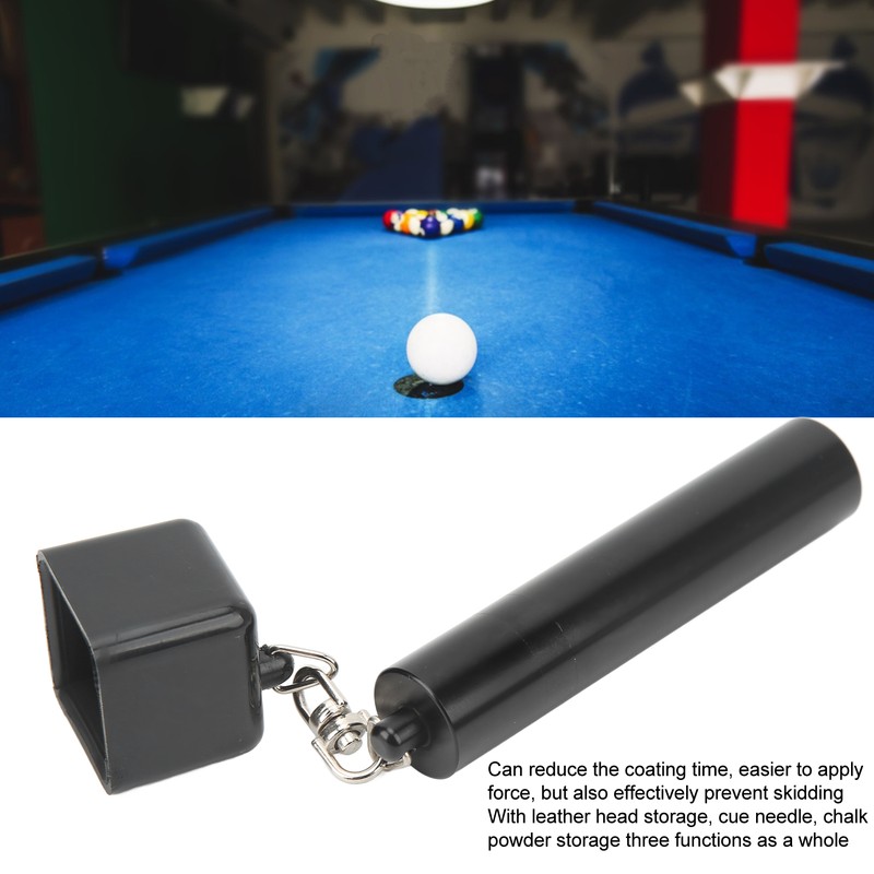 Billiard Cue Stick Tip Chalk Holder 3 in 1 Portable