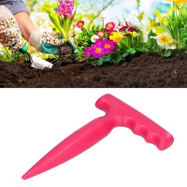 QITERSTAR Soil Puncher, 18x11.5cm Garden Puncher Garden Dibber Garden Hand Tool for Transplanting Planting Seedling (Pink)