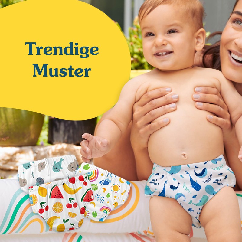 Charlie Banana Reusable Swim Nappy - White - S (5-9kg)